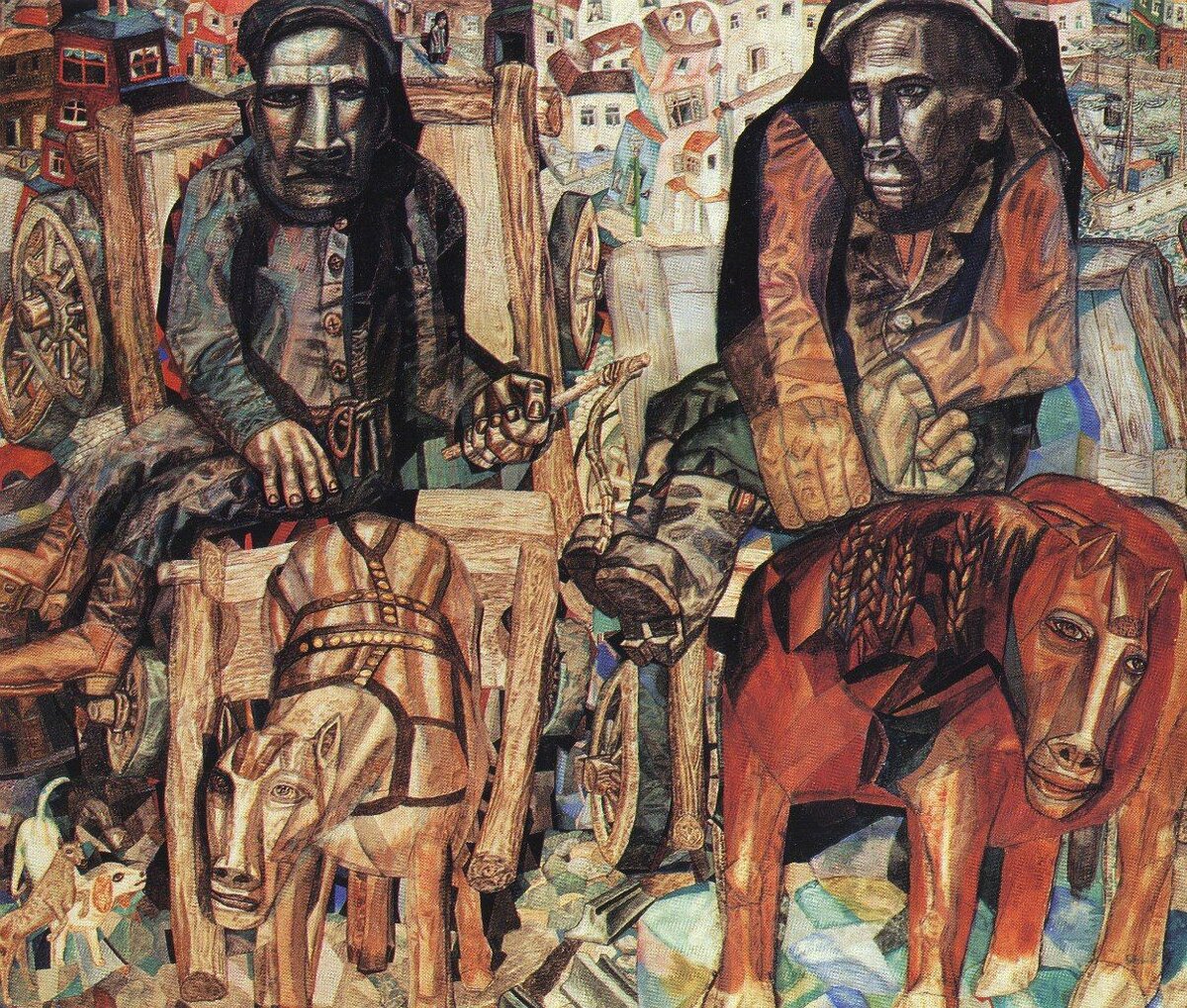 Павел Филонов. Извозчики. 1915 г.