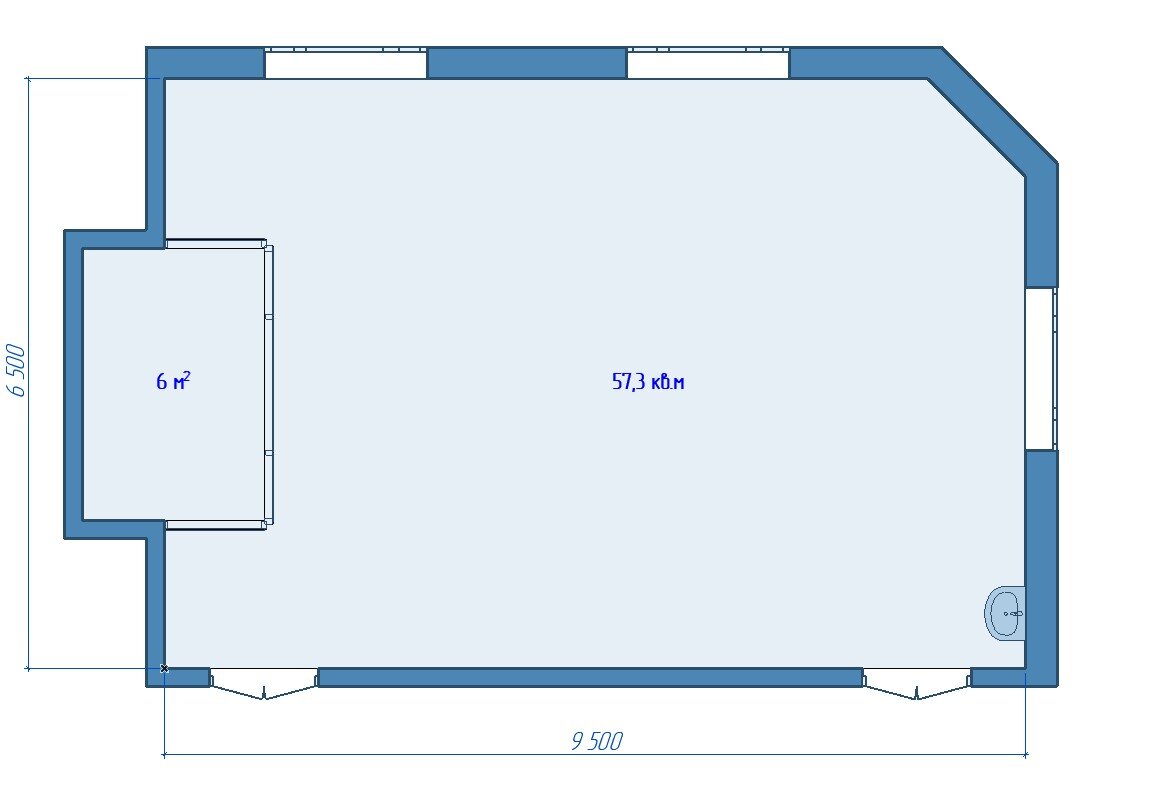 План помещения,
где работают конструкторы из фильма «Самая обаятельная и привлекательная» (1985)