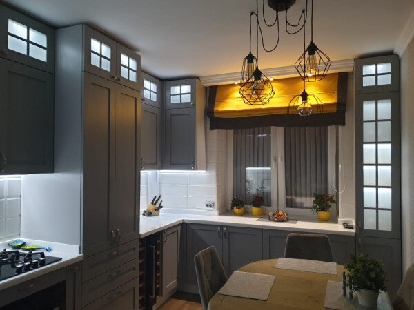 Интерьер маленькой кухни