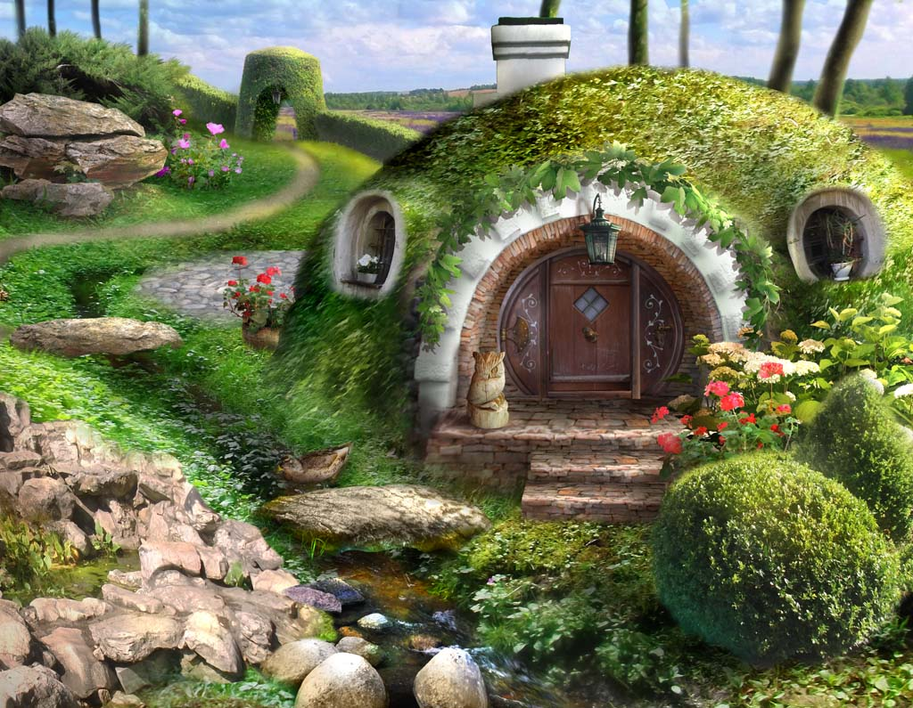 Fairy village. Лесной домик хоббитов.