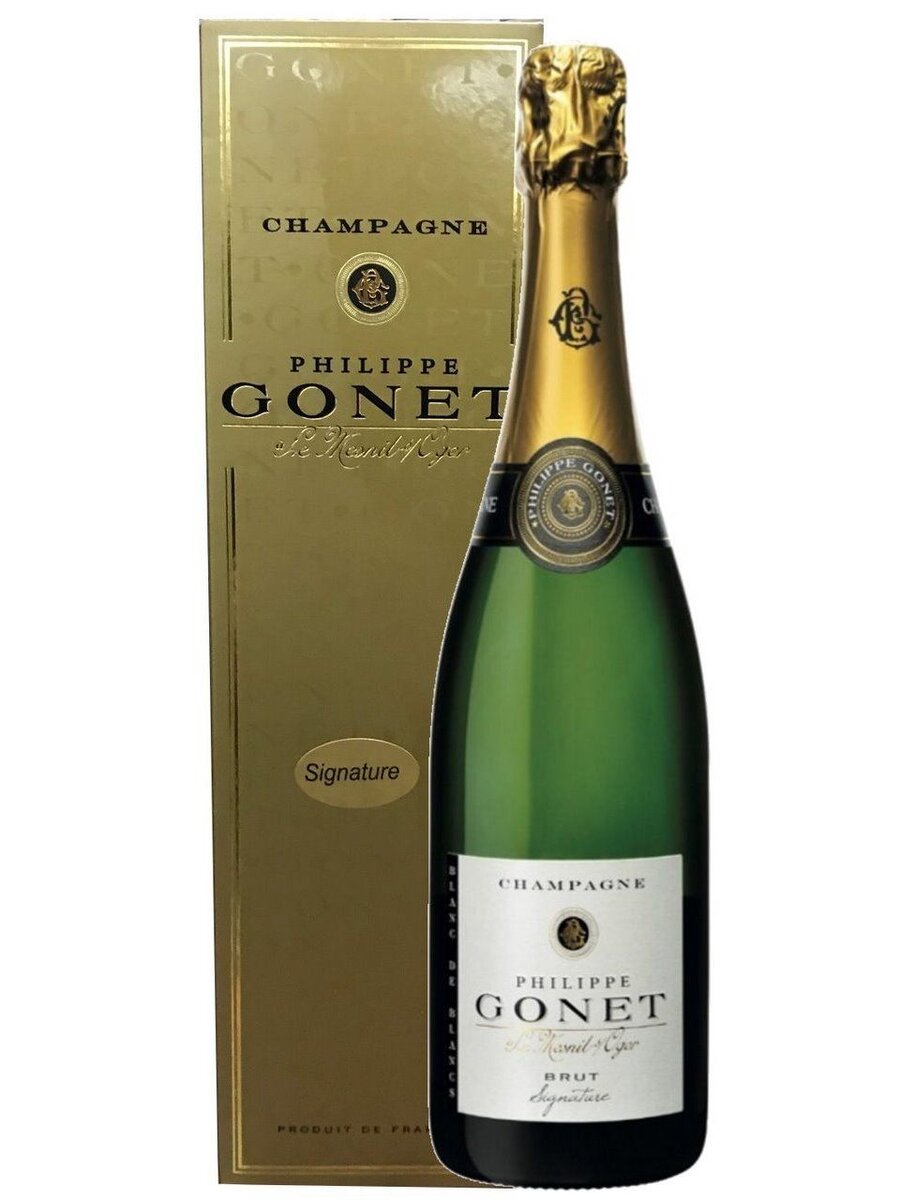 Шампанское Champagne Philippe Gonet Blanc de Blancs Brut Signature белое брют, 0.75л