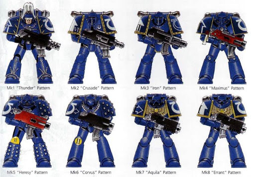 Типы силовой брони. Все их видели, все их знают - ничего нового...