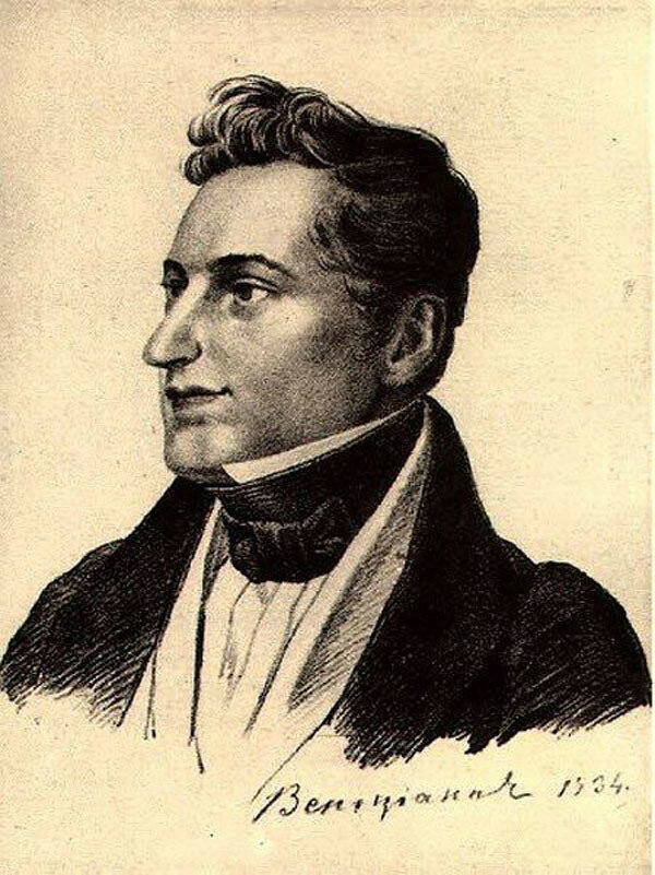 Н.В. Гоголь. Портрет А.Г. Венецианова 1834 год.