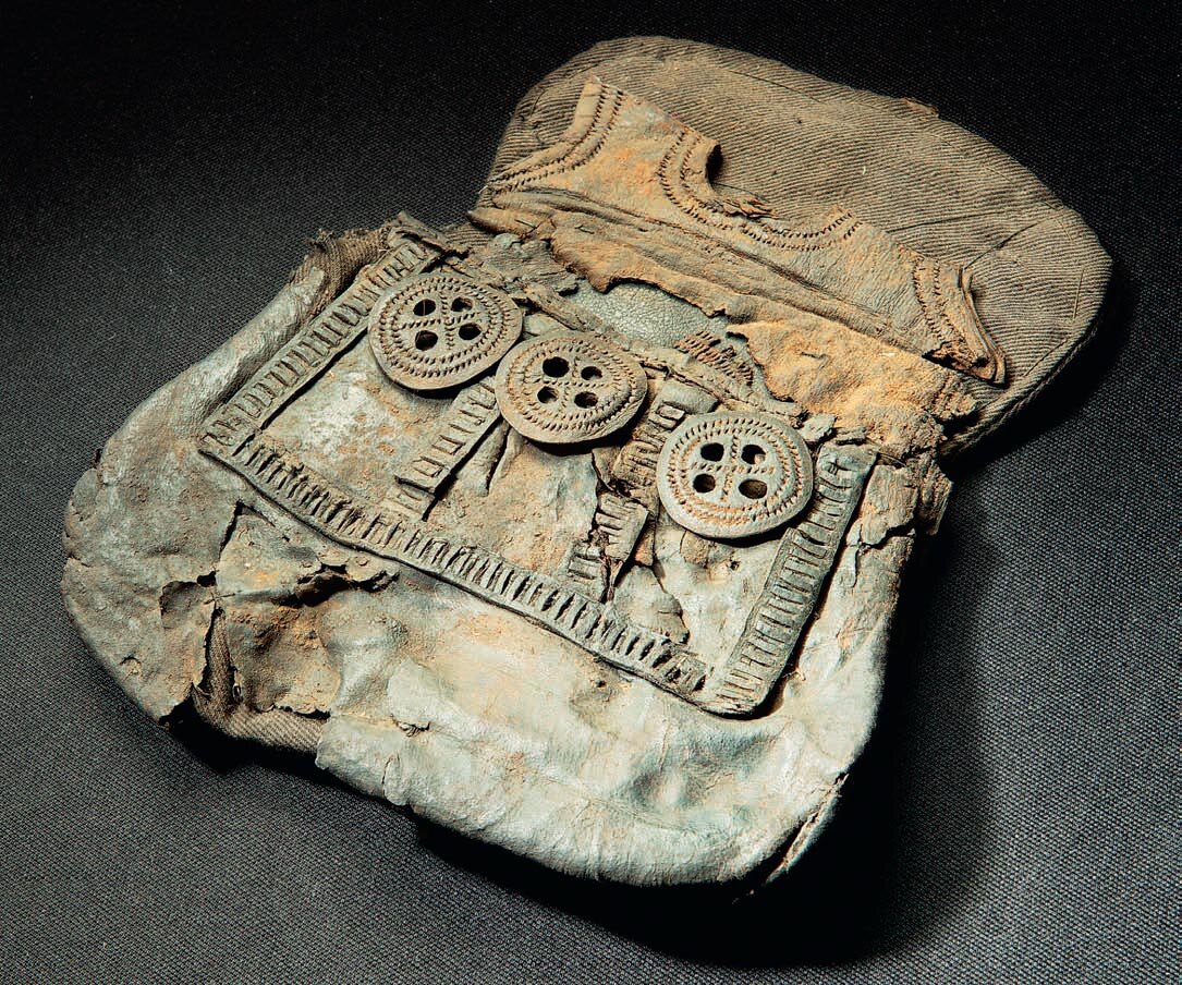 Кожаный кошель - калита. 