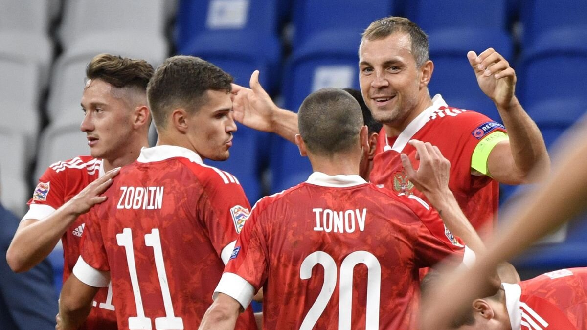 Команда России в матче с Сербией. https://football-fun.ru