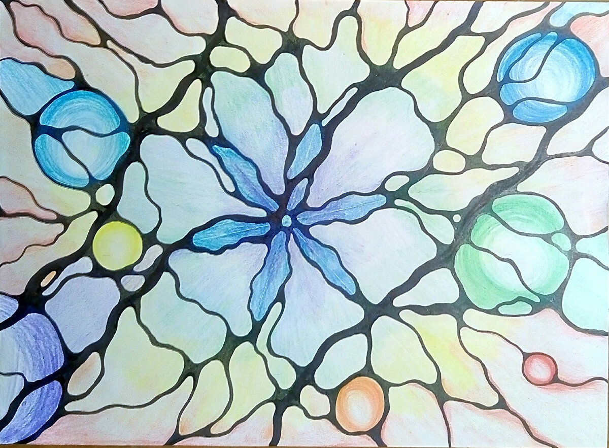 Точечная индивидуальная мандала. Работа студентки  Татьяны Суконкиной