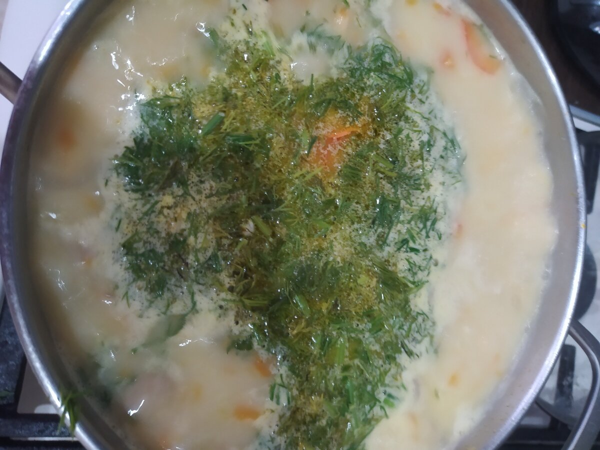 сырный суп.