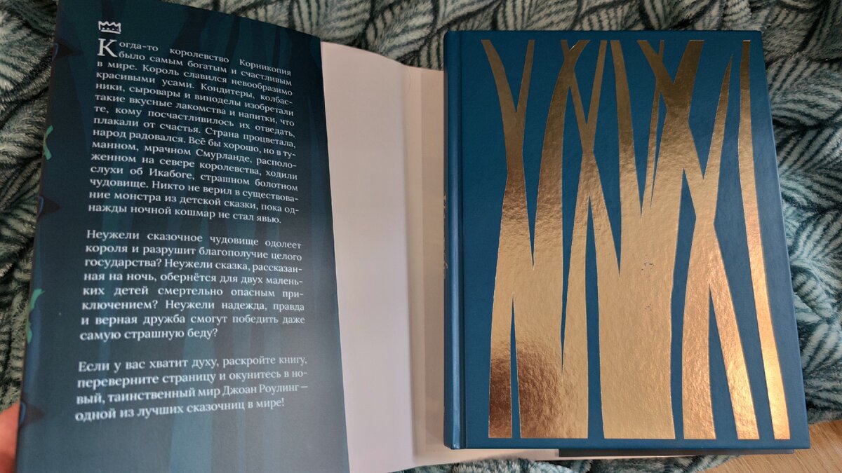 Книга в красивейшей суперобложке, но и родная обложка тоже замечательная.
