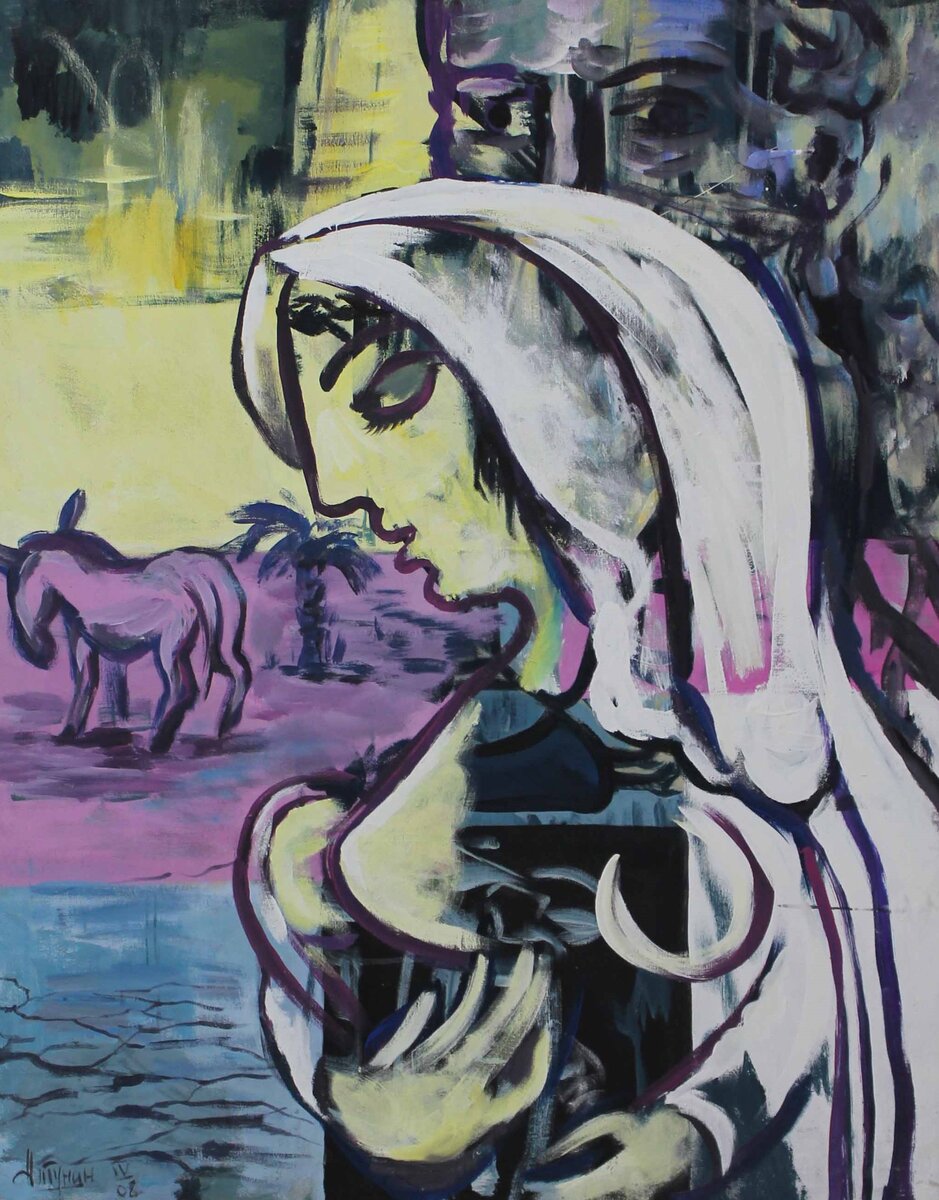 Алтунин Константин Викторович - "Бегство в Египет".  2008 г.
Холст, масло
100,5 х 81,5 см.