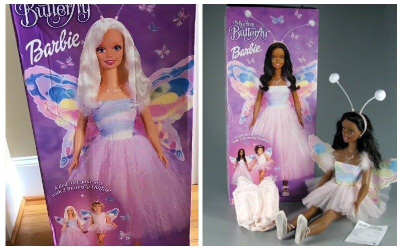 My size cheap butterfly barbie