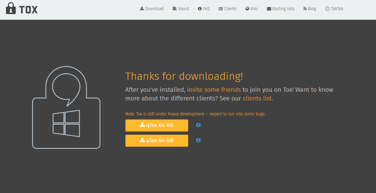 Официальный сайт qTox