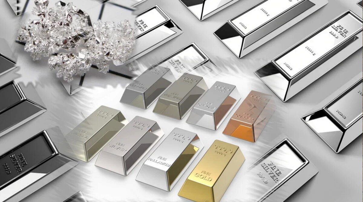 Золото и серебро ком. Благородные металлы золото, серебро, платина. Платина драгоценный металл. Слитки золото серебро платина. Палладиум драгоценный металл.