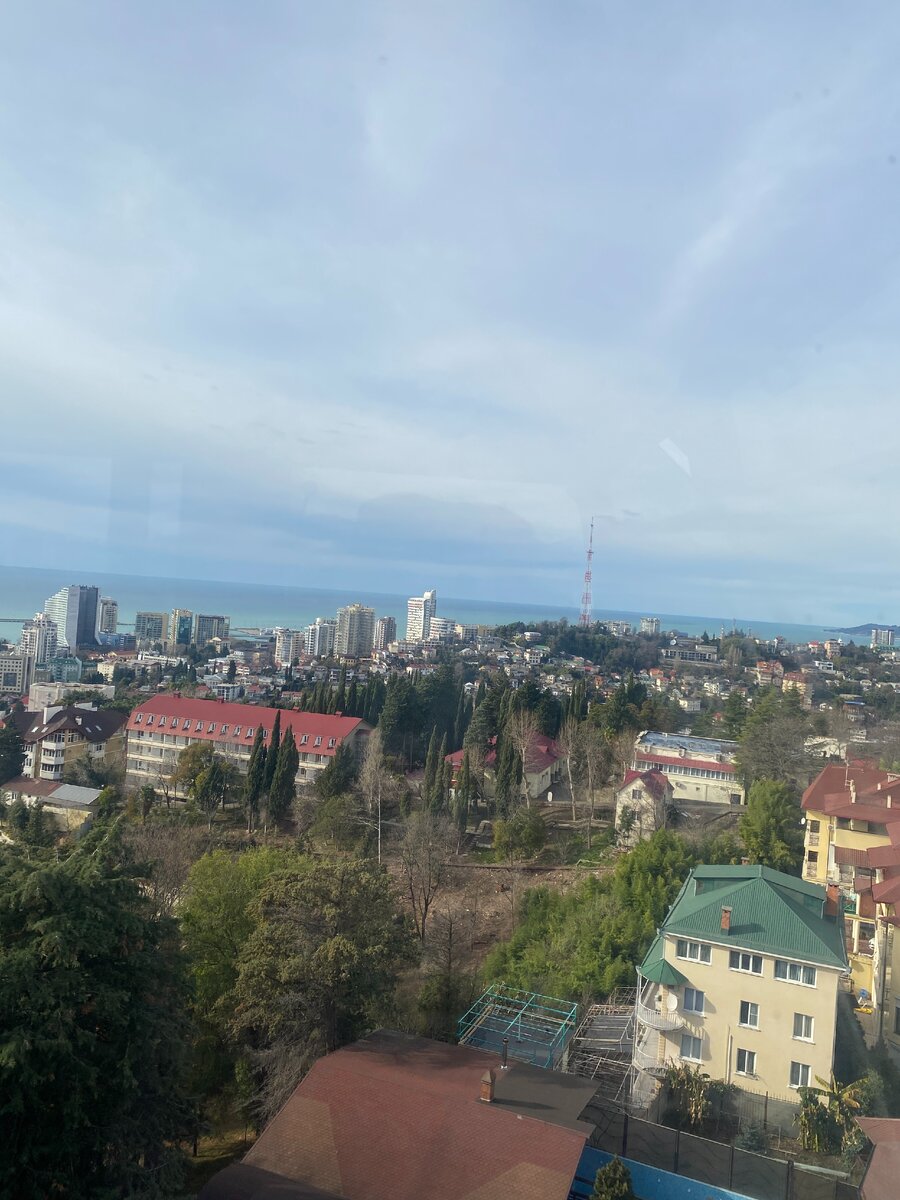 вид с канатной дороги Дендрария парка.