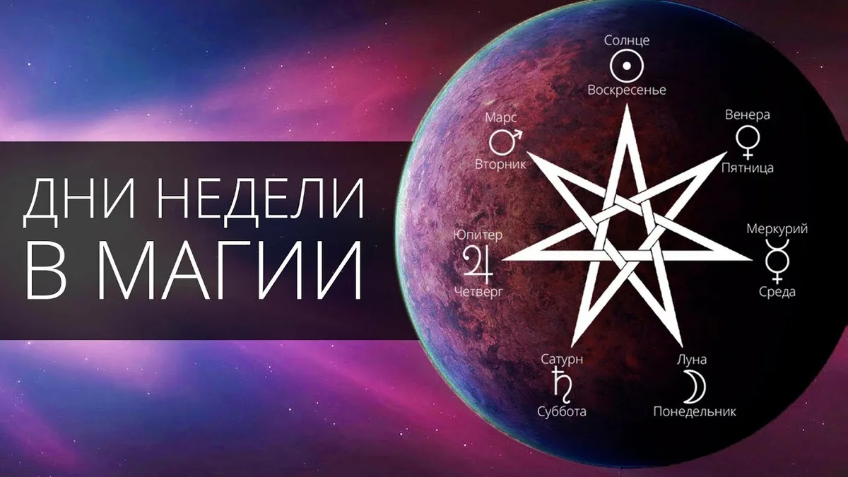 Какой день планеты. Дни недели в магии. Меркурий в магии. Дни недели в магии для обрядов. Магия среды