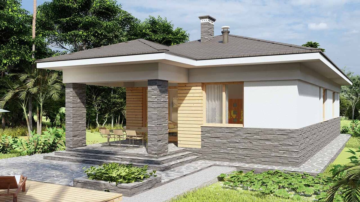 МЕНОРКА - проект небольшого красивого дома 9х18 с открытым планом