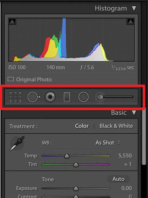 Внешний вид правой панели модуля Обработка