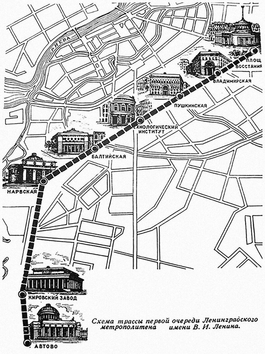 Карта метро ленинграда 1985
