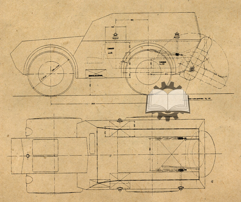 Исходный проект Autoprotetto FIAT-SPA AS 37 Coloniale, апрель 1941 года.