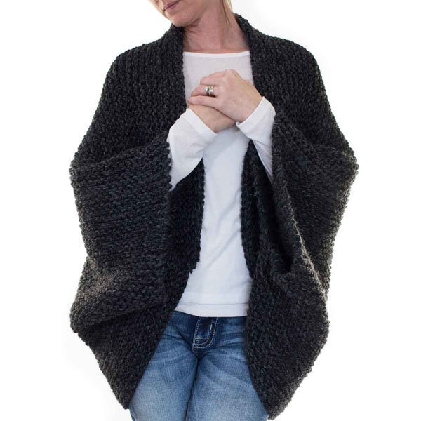 Кардиган-кокон спицами