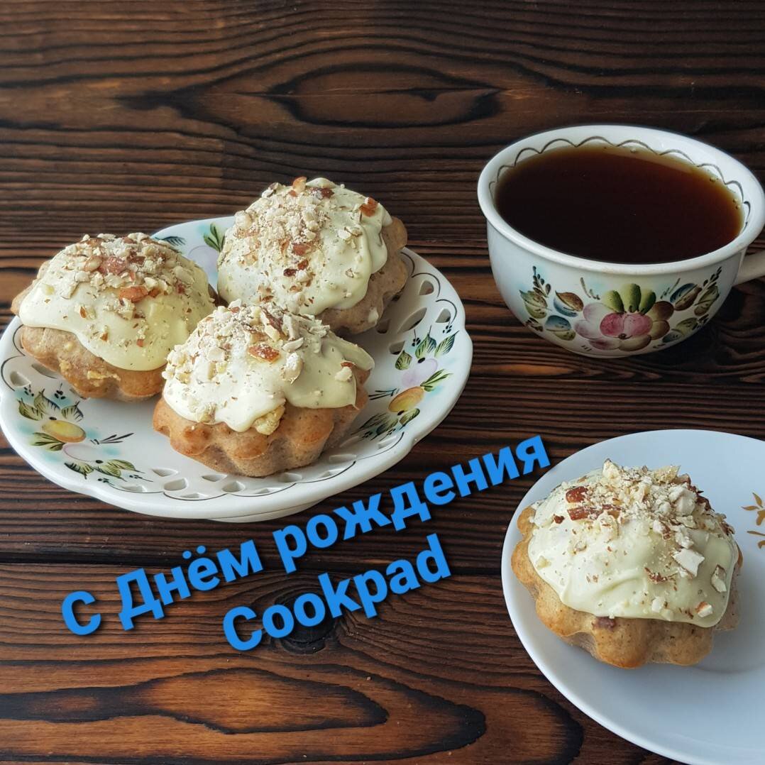 Банан кекс с миндалем