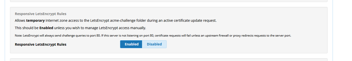 freepbx Responsive LetsEncrypt Rules