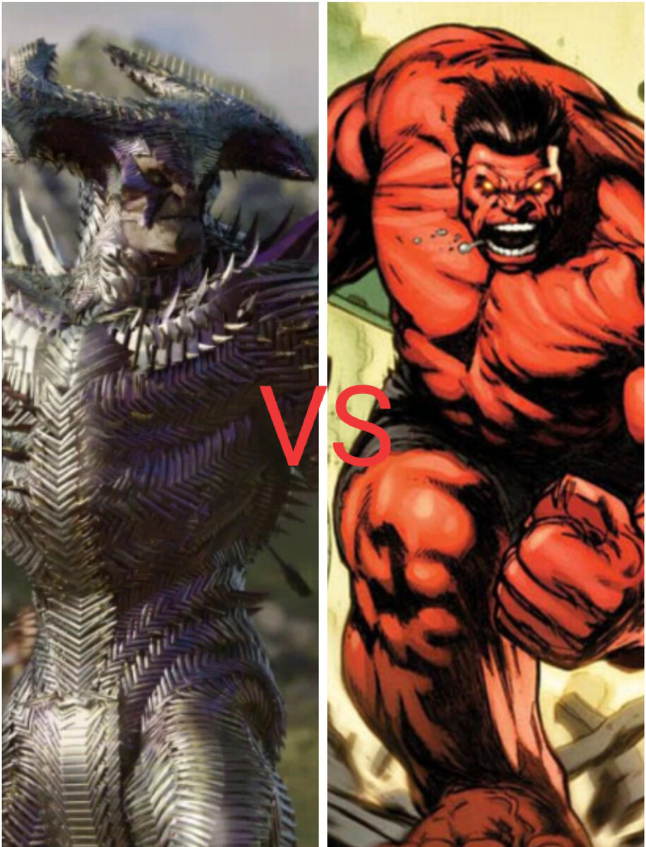 Приветствую друзья и дорогие читатели сегодня мы сравним высокомощных персонажей которые могут быть даже хитрыми ну вы если согласны с этим выбором то пожалуйста подпишитесь и поставьте лайк буду благодарен а мы начинаем Степной Волк является участником команды, которая именуется Элита Дарксайда. Возглавил вооружённые силы Апокалипсиса, после того как Юга Хан был отправлен в тюрьму под названием Исходная Стена, а Хеггра пришла к власти. Для передвижения использует ховербайк (летательный аппарат, схожий с мотоциклом), который с технической точки зрения находится на одном уровне с аппаратом Ориона. Красный Халк После одного эксперимента Росс при неизвестных обстоятельствах стал Красным Халком. Впервые в виде Халка он появился в России, где избил и застрелил Мерзость, в то время как настоящий Халк был заточён на подземной военной базе в Долине Смерти после неудавшейся войны против супергероев Земли. На расследование этого убийства отправились Железный человек, Женщина-Халк, Док Самсон и Мария Хилл. После этого Красный Халк неожиданно пробрался на летающий авианосец Щ.И.Т.а, взломал базу данных и удалил все файлы,     Начнем с размеров.                                                  Рост: Красный Халк имеет рост 2,56 см а вес 544 кг.       Степной Волк имеет огромный рост и возвышается над всеми членами лиги справедливости если исходить из ракурсов то его рост может оказаться около 3 метрах вес конечно не известно но скорее всего чуть больше 600 кг по этому Волк тяжелее и выше своего апанента. по камплекции  Красный Халк мне кажется более накаченным но в любом случае здесь можно поставить ничью  Перейдем к Обарудывание.                                                       Оборудование: Красный Халк имеет пулемет два автомата и разные военные снаряжение            Степной Волк имеет Прочную броню в одной версии открыто остаётся только лицо ещё эта броня может выпускать шипы.  Ну главным отребутом является электро топор   Сказать с ходу чьё оружие круче сложно с одной стороны автоматы и пулемет не смогут пробить броню Степного Волка  ведь даже удары Супермена изначально не пробивали скорее всего здесь справедливо отдать победу именно Степному волку а теперь пожалуй перейдем к физической силы.                                                                        Сила : Степной Волк сражался с чудо женщиной и акваменом и считая победил их в битве и ещё не мало важно упомянуть что он быстро расправился с лигой справедливости ну а в битве с Суперменом он в итоге проиграл. Красный Халк имеет огромную физическую силу он с лёгкостью может поднять 100 тонн и в принципе мог побеждать Тора колосса существо и другие а проиграл он именно Халку то есть если сравнивать Супермена и Халка в одном кроссовере Между ними была ничья тут кто то бы сказал что ничья ну есть одно которое даёт знать что красный Халк бился достойно С Халком А Степной Волк с лёгкостью слился перед Суперменом  Как бы здесь было не ожидано но здесь перевес в сторону Красного Халка   ну и теперь Сравним интеллект.                   Интеллект: Степной Волк очень умён и способен командовать пародемонами ещё Степной Волк мог как то содействовать с материнскими кубами ну он догадался что анти уравнения тоже находится именно на земле    Красный Халк  имеет тоже не плохой интеллект ведь даже в образе монстра он сохранил свой интеллект ведь Росс имеет огромные по знания в области тактике стратегии и военным действиям ну мне кажется что Степной Волк выглядит круче Если сравнивать возраст то тут опять Волк выглядит убидителние ведь ему не сколько десятков тысяч лет А Россу Даже 100 лет нету поэтому Степной Волк в этом пункте по убедительние Ну а теперь пожалуй сравним Прочность и Стойкость. Степной Волк обладает по истене высокой прочностью ну если посмотреть в фильме то там его повередил аквамен трезубцем а Чудо Женщина отсекла голову мечем Красный Халк тоже может быть ранним но его раны могут быстро залечится здесь понятно что персонажи уязвимые и могут быть ранены острыми предметами и даже убиты поэтому здесь ничья в этом пункте.                И перейдем к скорости и ловкости Степной Волк способен разогнаться на огромную скорость но всё таки эта скорость уступает скорости Супермена и Флэша но у него есть телепорт с ним волк может перемещаться в разные точки и способен прыгать на огромные расстояния и напоминают на прыжки Халка Но Красный Халк скорее здесь не уступит ведь способен гоняться тоже на сверх скоростях и спсобен прыгать от земли до луны за щитаные секунды это очень круто поэтому он тут по круче выглядит подведем итоги если сравнивать по пунктам то победа в сторону Красного Халка если вспомнить что у него есть способность поглощать энергию это уже даёт не плохую победу Красному Халку поэтому он у нас сегодня Побеждает