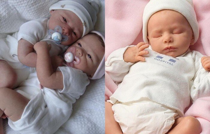 Реборн бывают разных возрастов, но больше груднички.