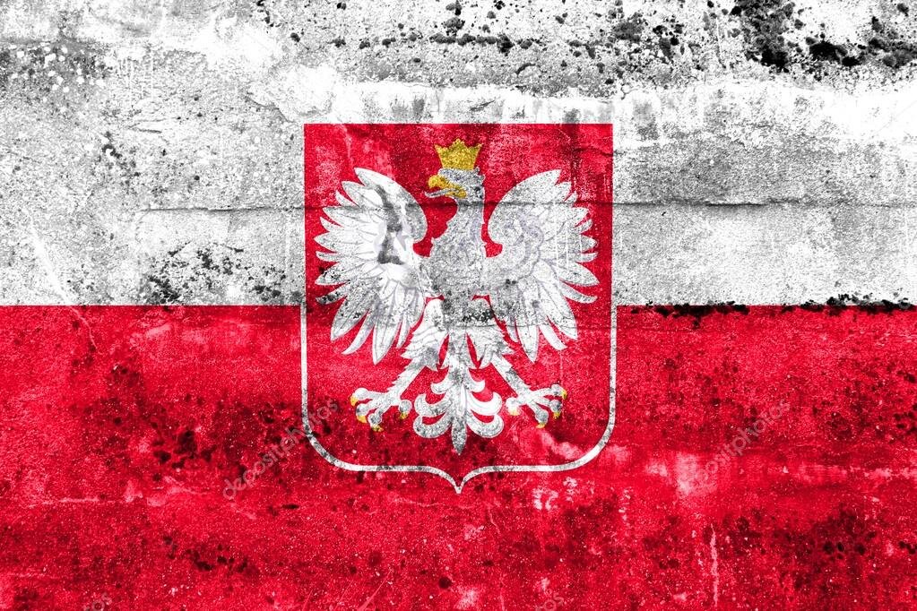 Флаг с гербом польши