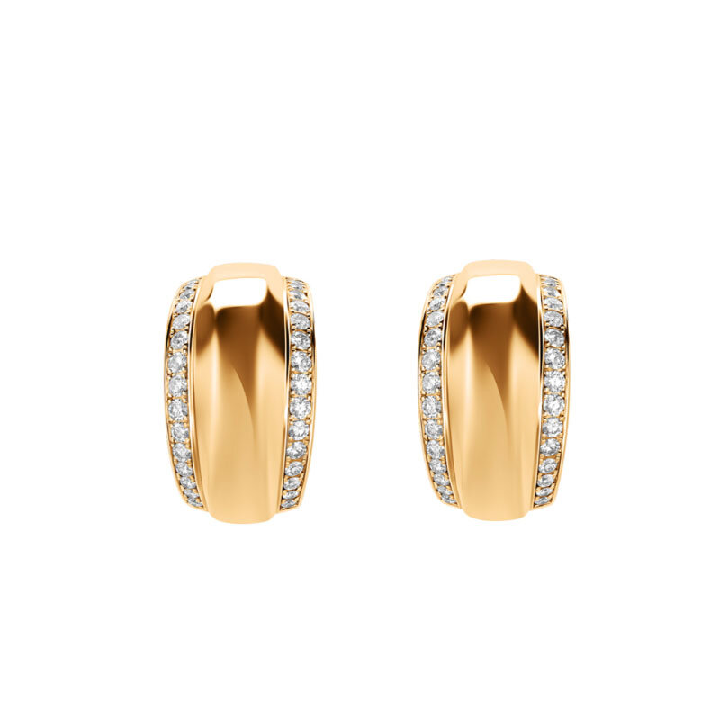 Серьги Chopard из розового золота с дорожками из бриллиантов (1,39 к), коллекция La Strada