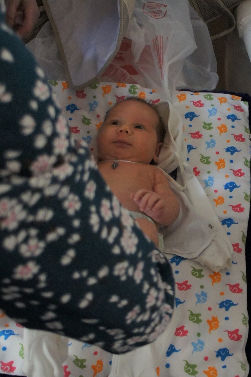 Крестили второго сыно. Холодный март месяц