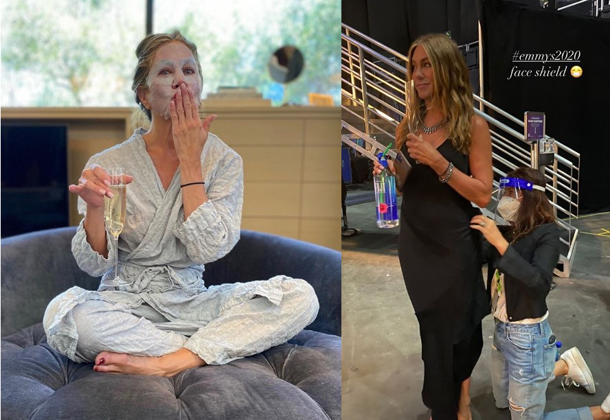 Энистон готовится к трансляции