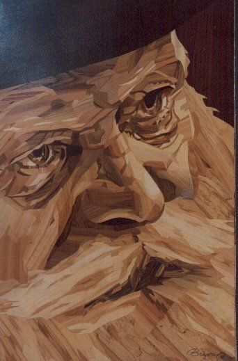 Портрет в технике маркетри, автор В.Карасев