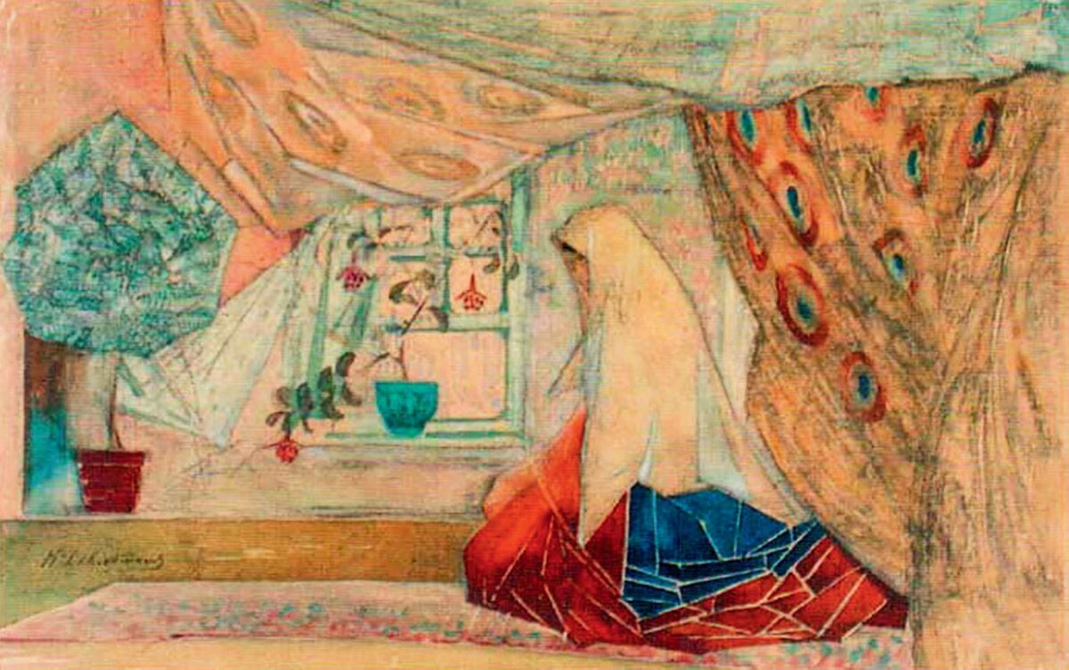 На молитве. 1910 г. Художник Касим Девлеткильдеев.