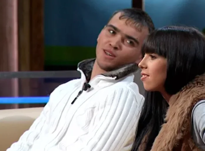 С Сашей на ток-шоу после съемок