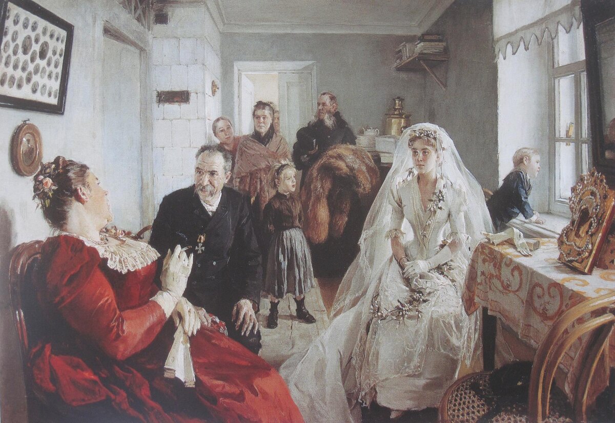 Илларион Прянишников «В ожидании шафера» (1891)