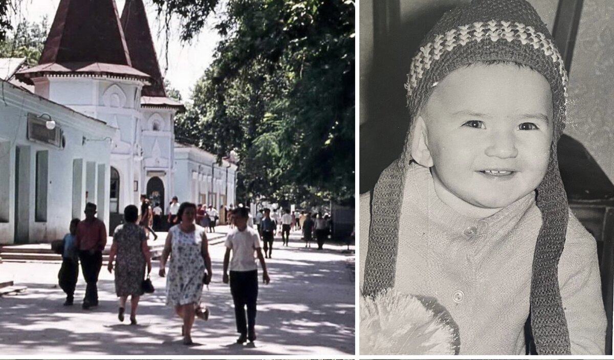 Не забудьте подписаться на мой канал по поставить лайк. Фергана в тени чинар 1970-1980 гг. фото Евгения Хаттарова. Справа - автор статьи😀