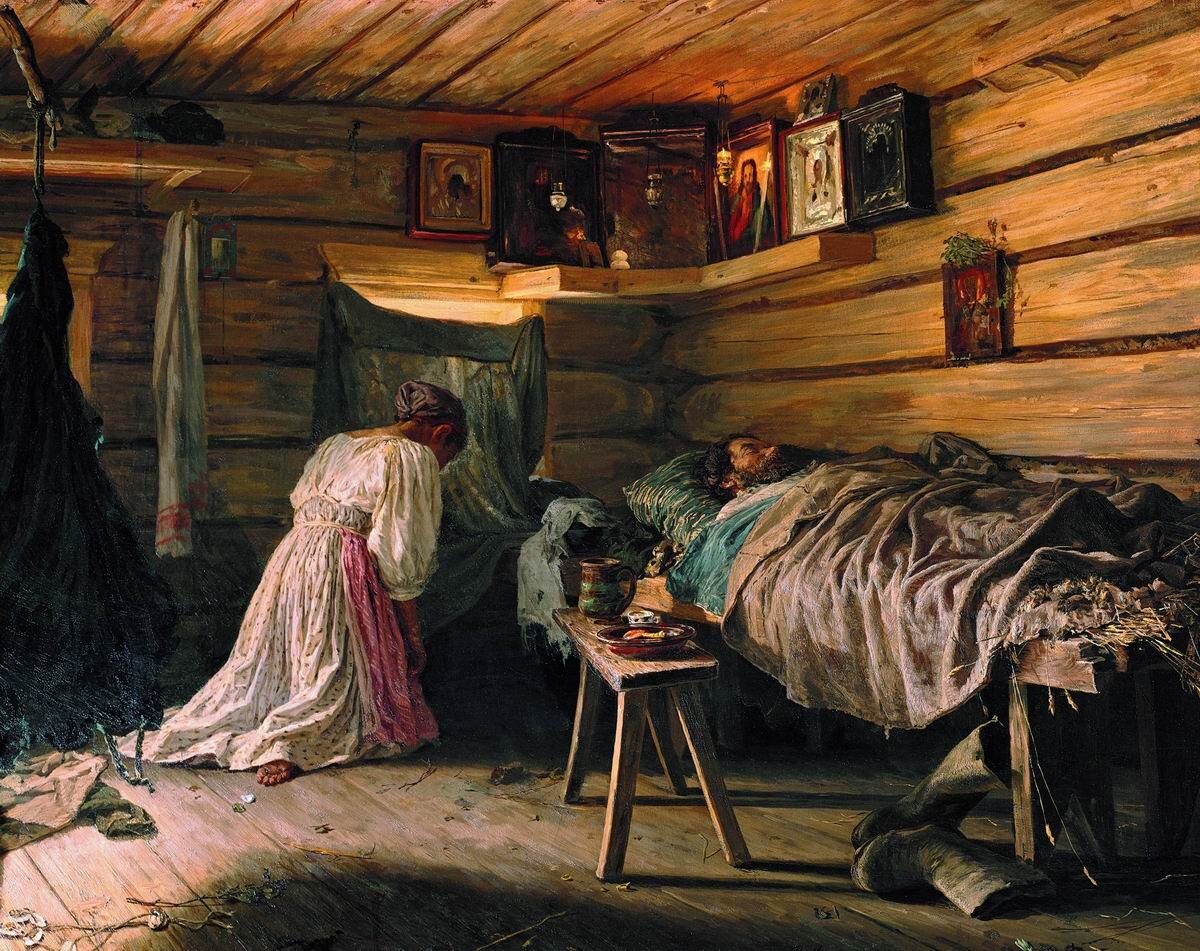 В.М.Максимов. Больной муж 1881. Государственная Третьяковская галерея