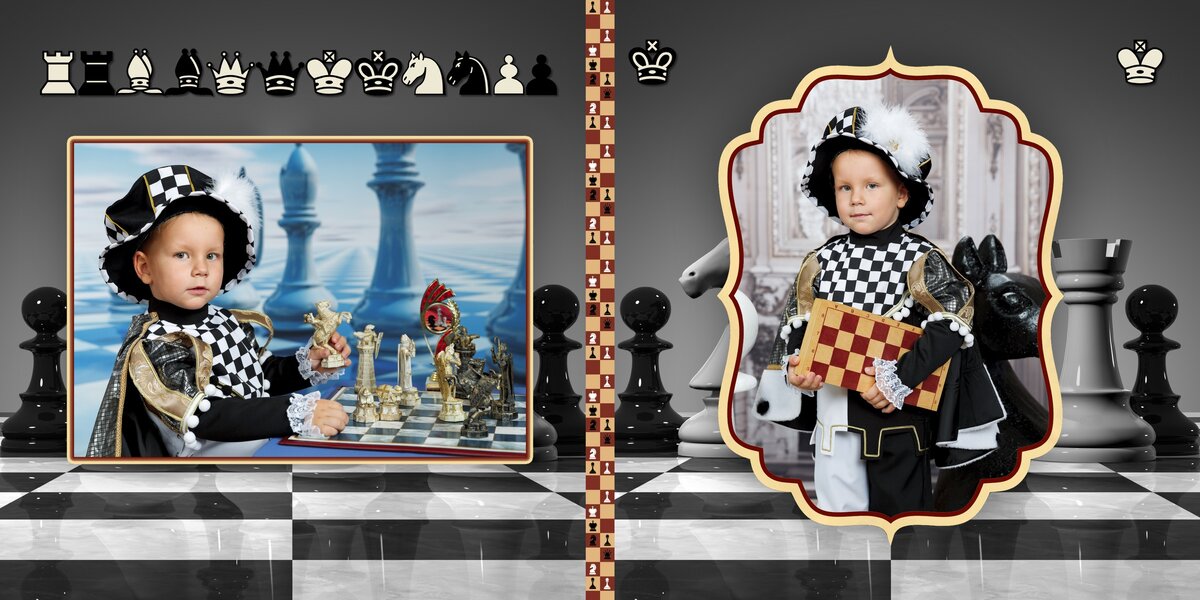 фотокнига на тему "Шахматы" 
источник: ultra-m-arine.ru