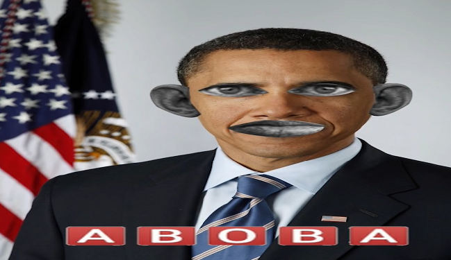 А вот и сам Обама в образе АБОБЫ.