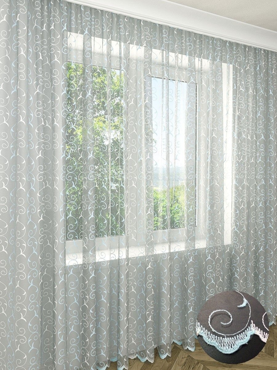 НА ФОТО: Тюль Blesslight "Беатрис" с утончённой вышивкой АРТИКУЛ: 14604286 https://www.wildberries.ru/catalog/14604286/detail.aspx?targetUrl=SP