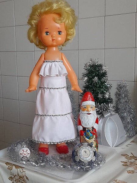 Шёлковое платье "Новогодняя метелица". Январь, 2022. 