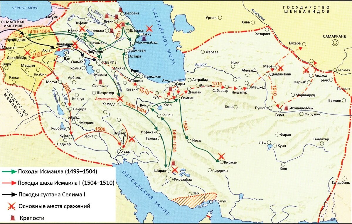 Карта ирана в 18 веке