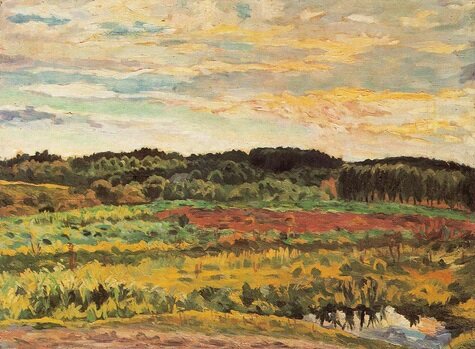 Лентулов. Вечерний пейзаж. 1923.