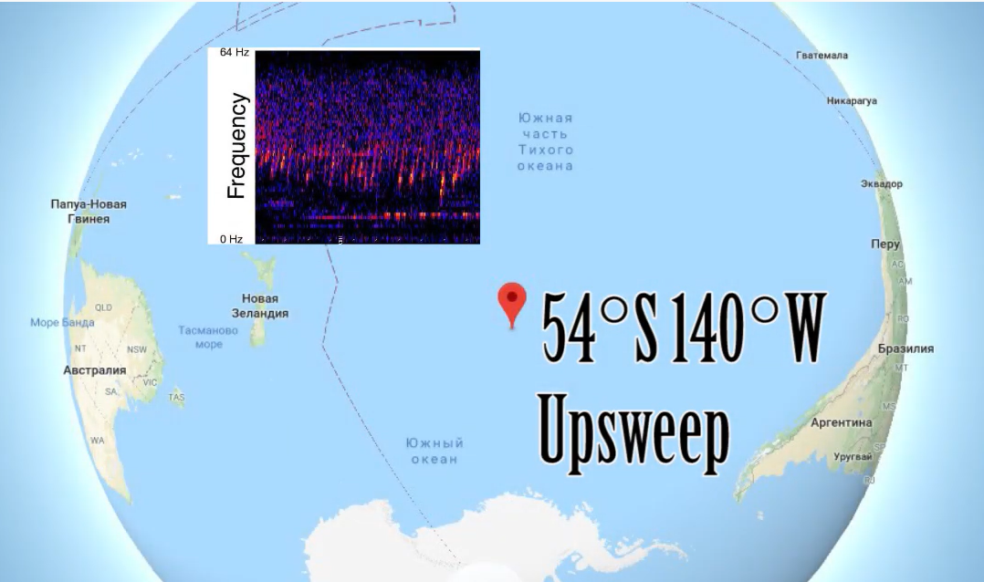 Координаты, на которых зафиксирован звук Upsweep. Фото из открытых источников. 