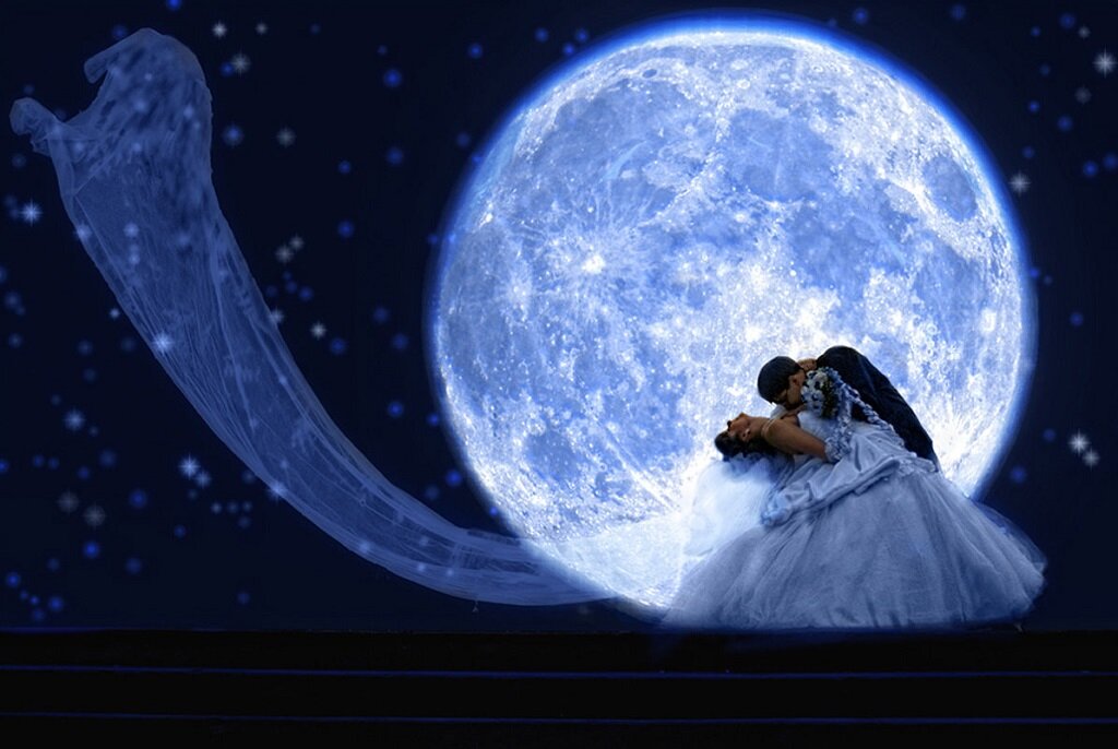 Луна исполняет. Полнолуние любви. Лунный танец.