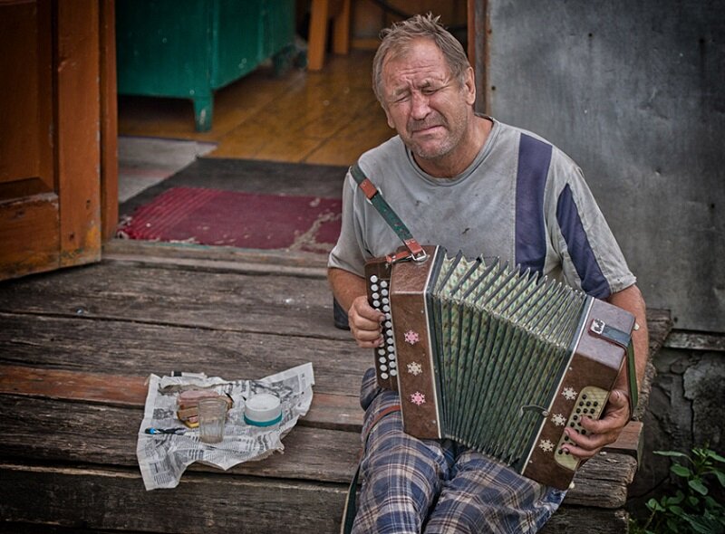 Пьяные песни под баян