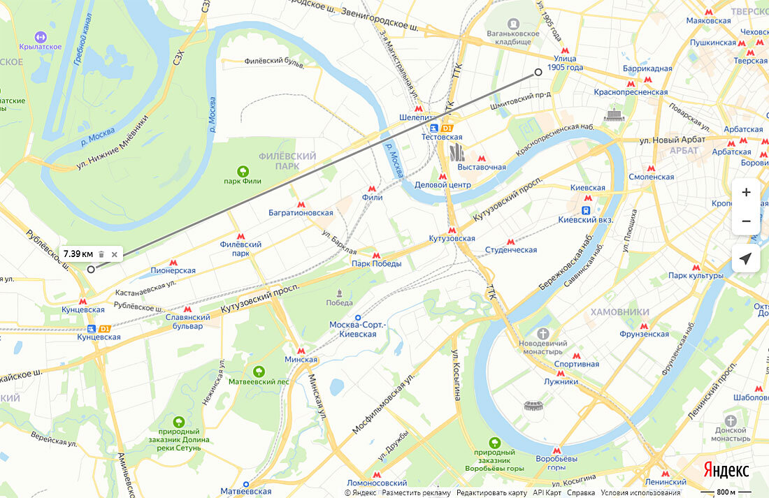 Схема звенигорода