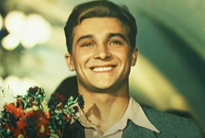 Лев Фричинский. Кадр из фильма «Спортивная честь», 1950 год