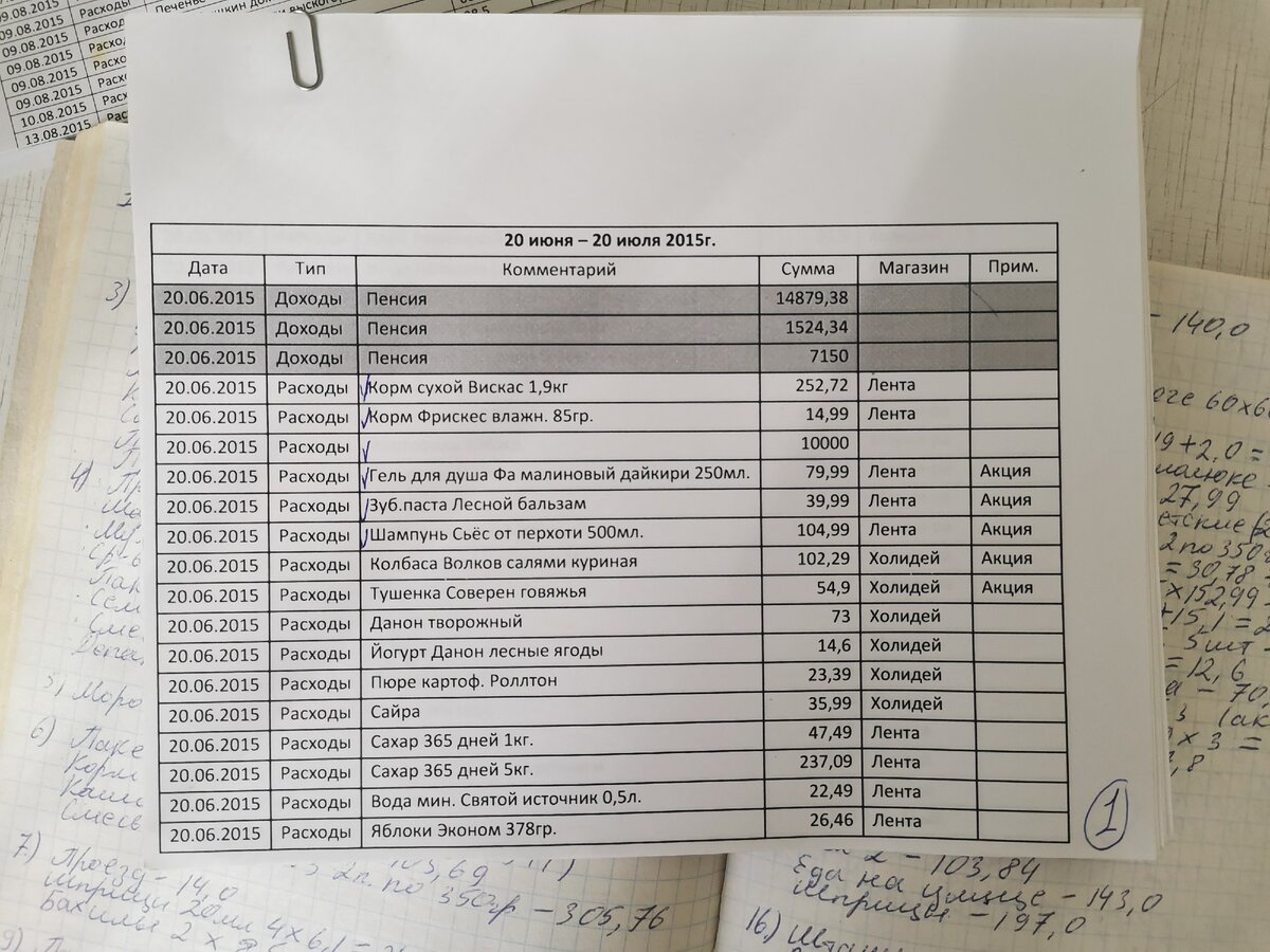 Расходы в 2015 году, ровно пять лет назад.