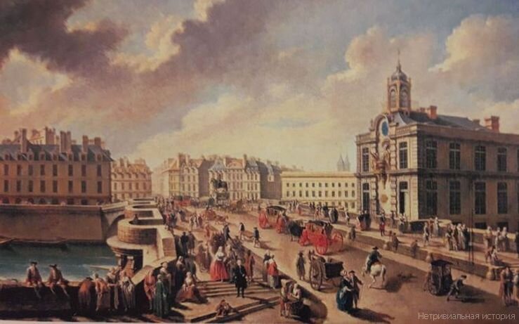 Париж, Новый мост. Картина Н. Рагне, 1777 г.